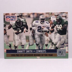 1990 Pro Set Offensive Rookie of The Year Emmitt Smith #1 Football Card